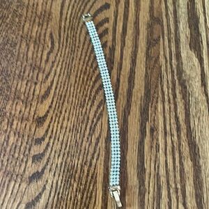 Gold with rhinestone tennis bracelet